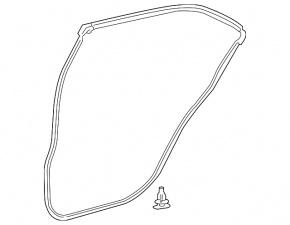 Rear right door seal for Toyota Corolla 14-19