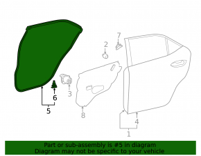 Rear right door seal for Toyota Corolla 14-19