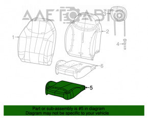 Driver's seat Fiat 500L 14-16 without airbag, mechanical, cloth gray with black inserts
