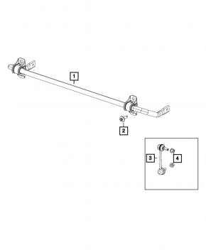 Rear stabilizer link right Jeep Compass 17- FWD