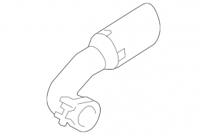 Muffler tip left VW Touareg 11-17 oval