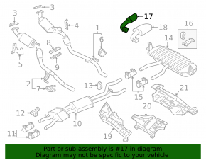 Muffler tip left VW Touareg 11-17 oval