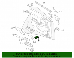 Mitsubishi Outlander 22-25 Front Left Seat Memory Button