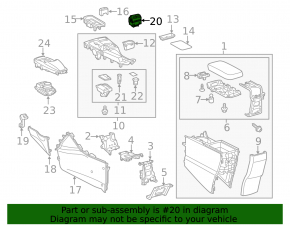 OPEN CLOSE TILT button Lexus CT200h 11-13