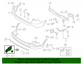 Rear bumper protection Kia Sorento 16-18 prerest