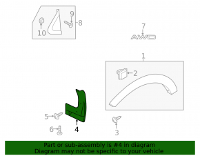 Front left mudguard for Kia Sportage 17-22