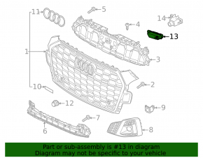 Left radiator grill bracket for Audi A5 F5 20-25