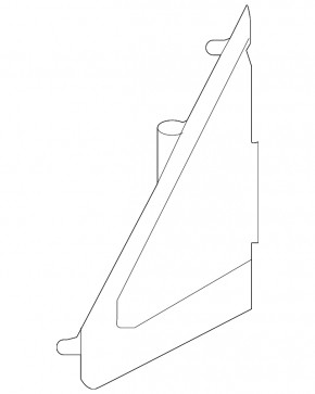 Molding wing corner left Nissan Sentra 13-19