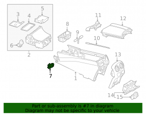 Cigarette lighter center console Mercedes GLC 16-22
