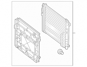 Air conditioning radiator condenser Mercedes CLS-class C218 12-18 3.0, 4.7