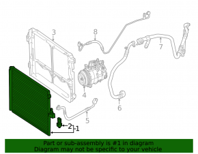 Air conditioning radiator condenser Mercedes CLS-class C218 12-18 3.0, 4.7