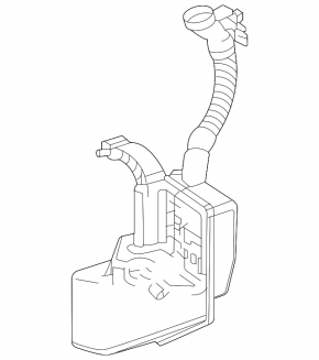 Mercedes H247 GLA 20-26 windshield washer reservoir with filler neck