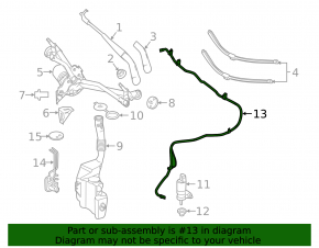 Mercedes GLC 16-22 windshield washer nozzle circuit without heating