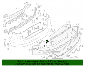 Rear bumper bracket left Ford C-max MK2 13-18