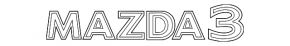 Emblem inscription MAZDA3 trunk lid Mazda 3 19-22 4d
