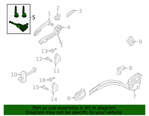 Front left lock cylinder Mazda 3 14-18 BM