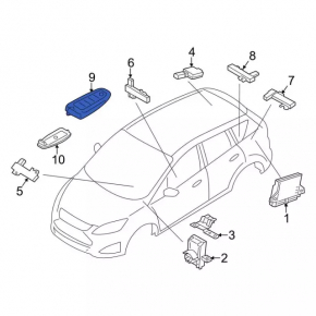 Ford C-max MK2 13-18 4-button key