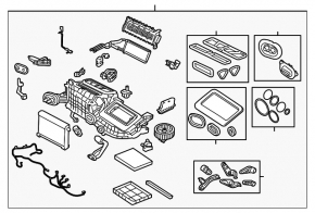 Land Rover Range Rover Velar 18-20 dual zone heater assembly without dry heating element