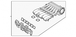 Intake manifold VW Passat b7 12-15 USA 3.6