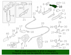 Front left handle lock personal Audi Q5 80A 18-24