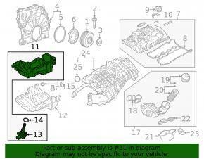 Engine sump BMW F30 17-18 B46B20B 2.0T AWD