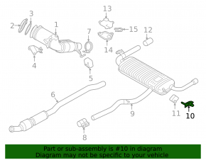 Rear left muffler bracket BMW X2 F39 18-23