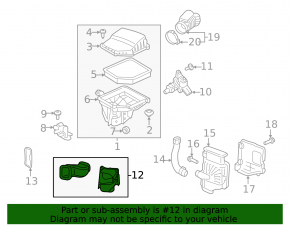 Air duct for the air filter housing Volvo S60 19-25