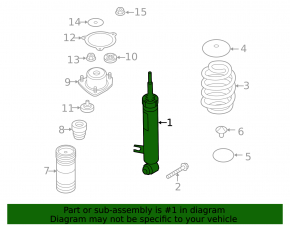 Rear right shock absorber BMW X6 E71 08-14
