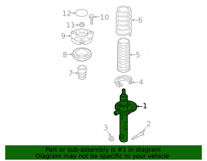 Front left shock absorber for Volkswagen Arteon 19-23