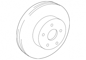 Front left brake disc for Toyota Prius 50 16-22