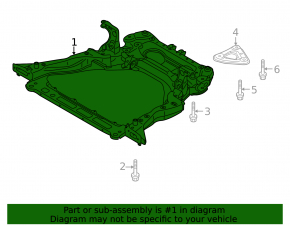 Front subframe Nissan Rogue 22-23 us built