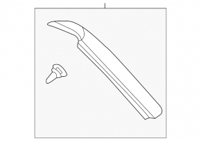 Rear right window molding for Lexus CT200h 11-17
