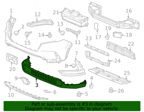 Front Bumper Lip Honda CRV 23- HEV Structure