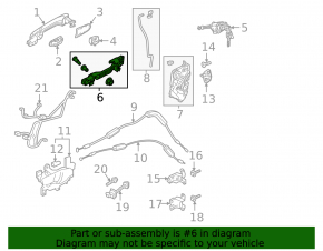 Front left door handle mechanism Honda CRV 17-22