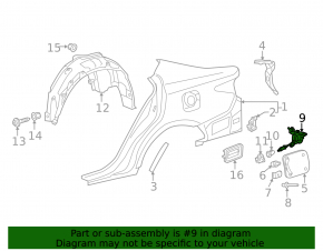 Lexus ES300h ES350 Fuel Door Lock 13-18