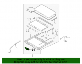 Sunroof Motor Kia Forte 4d 14-18