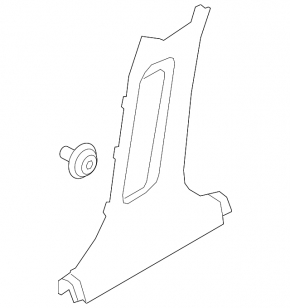 Kia Optima 16-20 black lower right center pillar trim