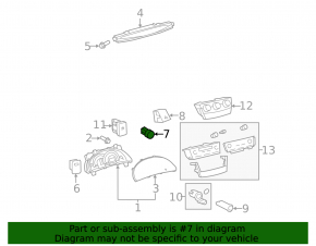 Ignition Start-Stop Button Toyota Highlander 08-13