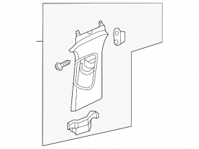 Center pillar trim upper belt left Audi A3 8V 15-20 4d, 5d, black