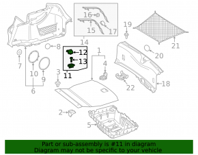 Trunk hook Mercedes W213 E 17-23 type 1, 2 parts