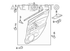 Rear left door panel for Mazda3 MPS 09-11