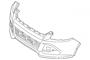 Front bumper bare Ford Escape MK3 13-16 prerest