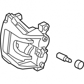 Front right caliper assembly for Ford Edge 19-24 red