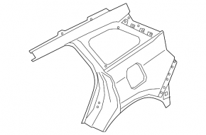 Lincoln Corsair 20-25 black rear left quarter