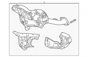 Exhaust manifold with catalytic converter Mazda CX-5 16-16 AWD 2.5