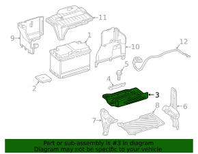 Battery tray Mercedes CLA 14-19