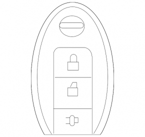 Smart key without tip Nissan Rogue 19-20 5 buttons