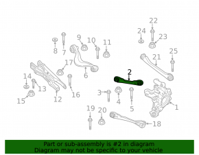 Upper rear right control arm BMW X3 G01 18-24 front, M Sport