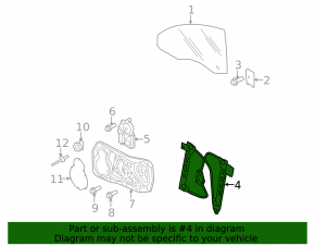 Front left window lifter with motor for VW CC 08-17
