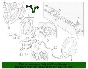 Front left brake hose for Mitsubishi Outlander 2007-2013